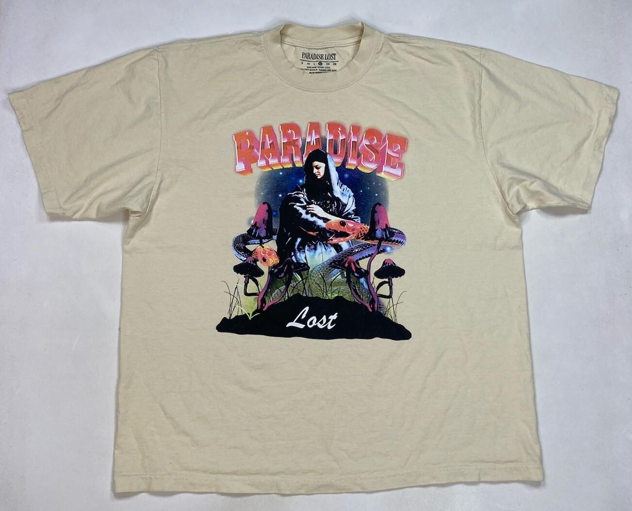 Paradise Lost Snake Graphic T-shirt Men XL Oversized Short Sleeve S