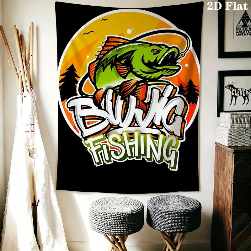 Modern fishing Pattern Home Decor Tapestry, Wall Hanging, Decorative RV Wall Cloth.ZGT0914408