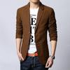 Men's Korean Style Slim-Fit Cotton Blazers - Spring & Autumn Two-Button Jackets In Large Sizes