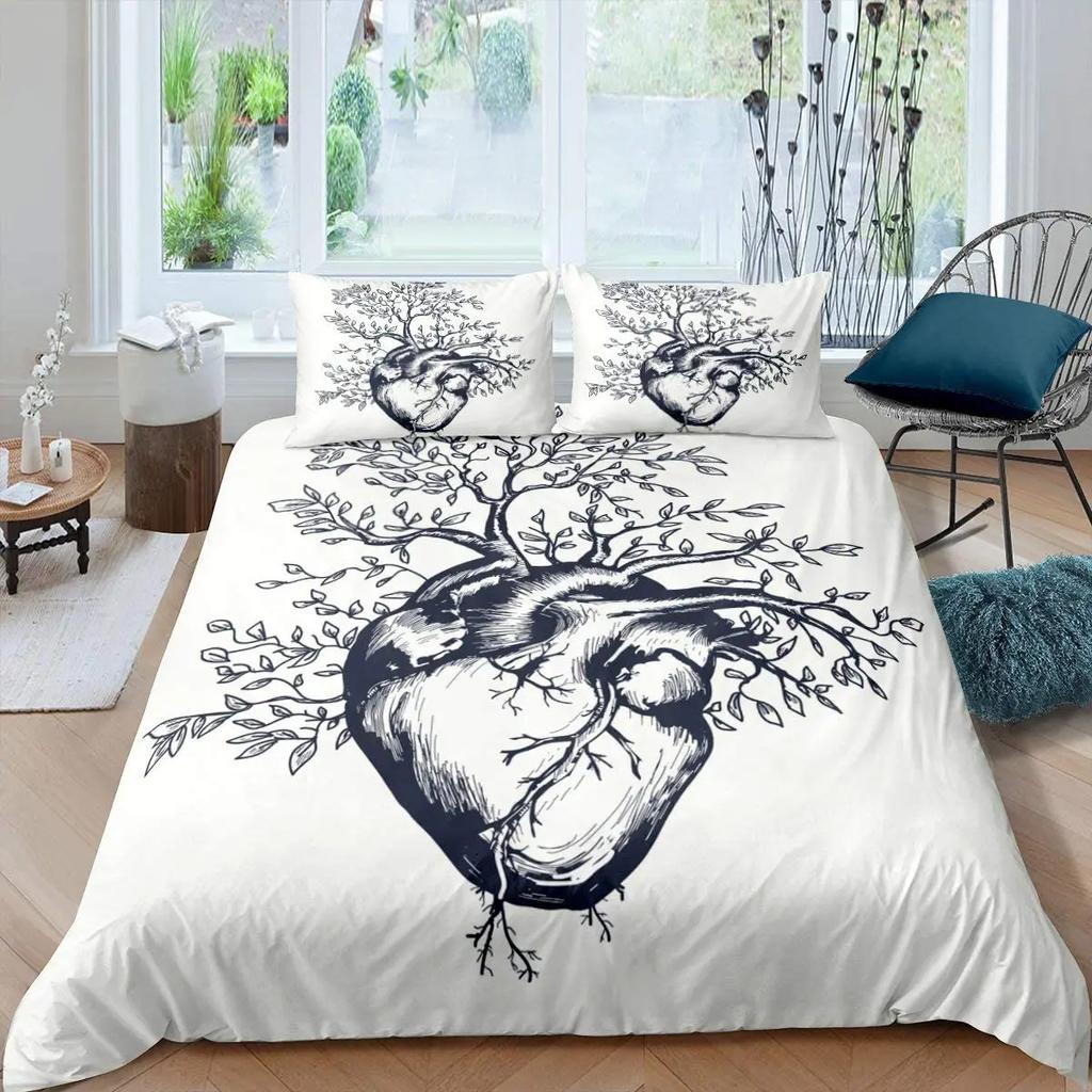 Tree Of Life Duvet Cover Set Polyester Comforter Cover King Queen Full Size For Kids Boys Girls Bedding Set With Comforter Cover