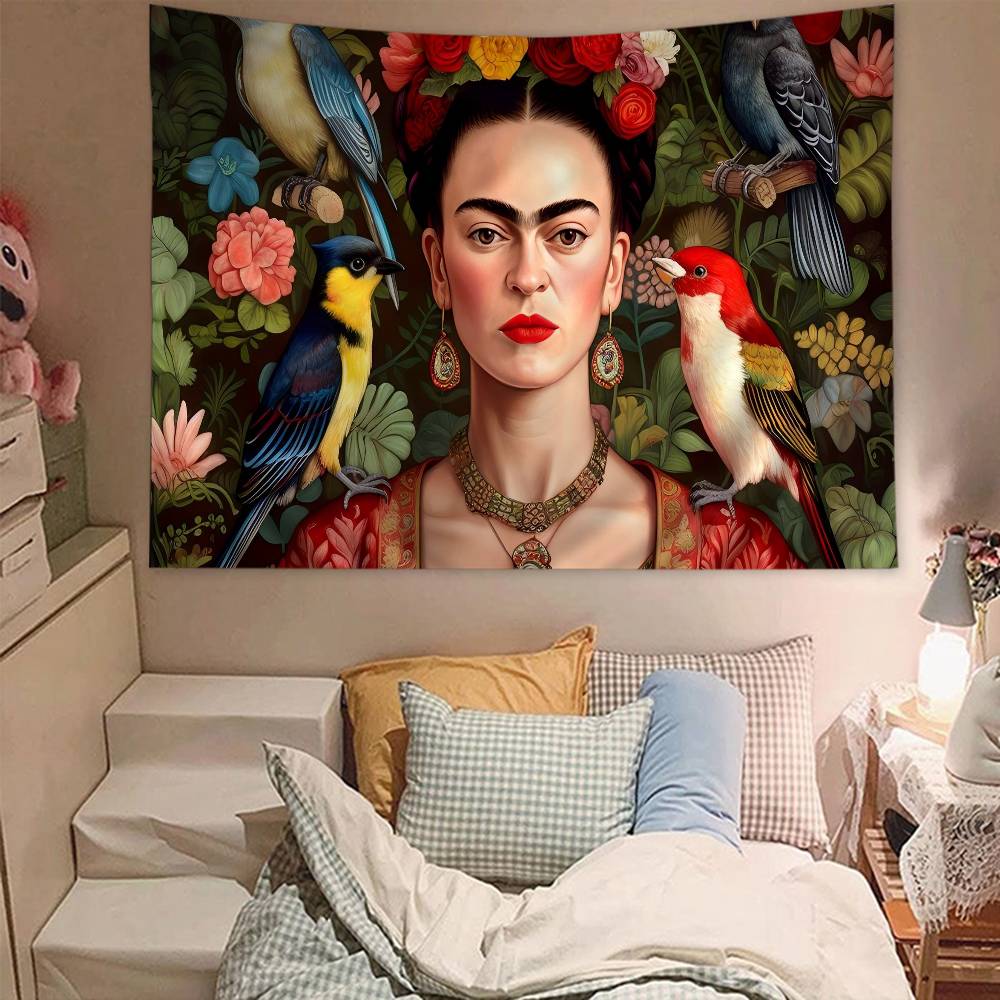 FFrida KKahlo Hanging Bohemian Tapestry Bohemian Wall Tapestries Mandala Kawaii Room Decor