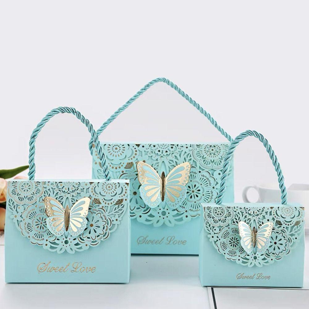 Multicolor Cutout Butterfly Candy Box Paper Box Wedding Gift Packaging Box  Birthday Party Gift