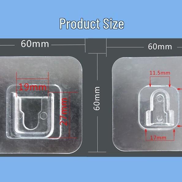 Creative Transparent No-Trace Waterproof Adhesive Hooks for Kitchen & Bathroom - Drilling-Free Wall-Mounted Hooks