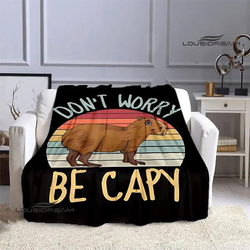 The Capybara Club Anime Blanket Picnic Blanket Vintage Blanket Home Travel Birthday Gift Bed Blanket Thin Blanket