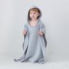 Children's Cotton Gauze Hooded Poncho Bath Towel - Absorbent Wearable Swim Wrap