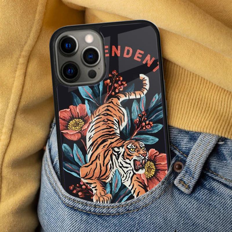 Japanese Tiger Soft Phone Case for iPhone 17 Air 16e Pro max 15 Pro 13 14 Plus 11 12 MagSafe Magnetic Coque