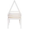 High Bed with Roof White 80 x 200 cm Solid Pine Wood