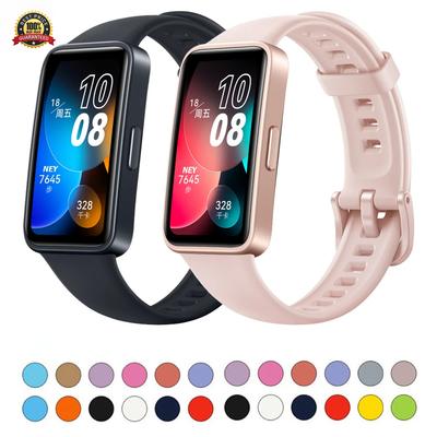 Bracelets pour Huawei Band 8-NFC Bracelet de Rechange Bracelets en Silicone Souple Bracelet Sport sur Smart Band8 Sangle de Montre Accessoires