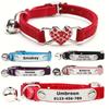 Faux Diamond Breakaway Cat Collar - Personalized Safety Collar with Heart. Adjustable, Durable. Free Shipping!
