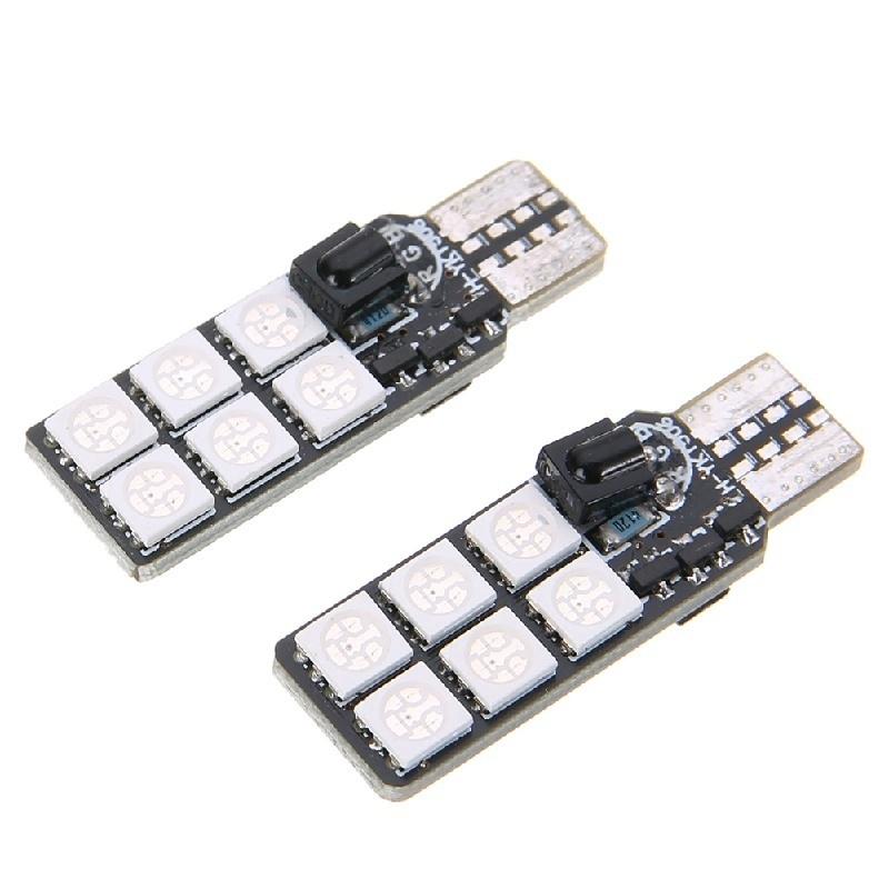 T10 12 SMD 5050 RGB LED Auto Keil Seitenlicht Leselampe Glühbirne Fernbedienung