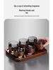 Walnut Wood Anti-Scald Glass Teacup - Japanese Kung Fu Master Tea Set for Home Use