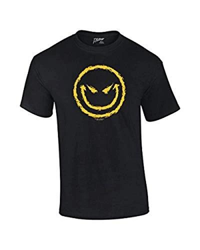 Evil Smiling Face With Yellow Devilish Smile Cool Retro Sarcastic Grin Funny M