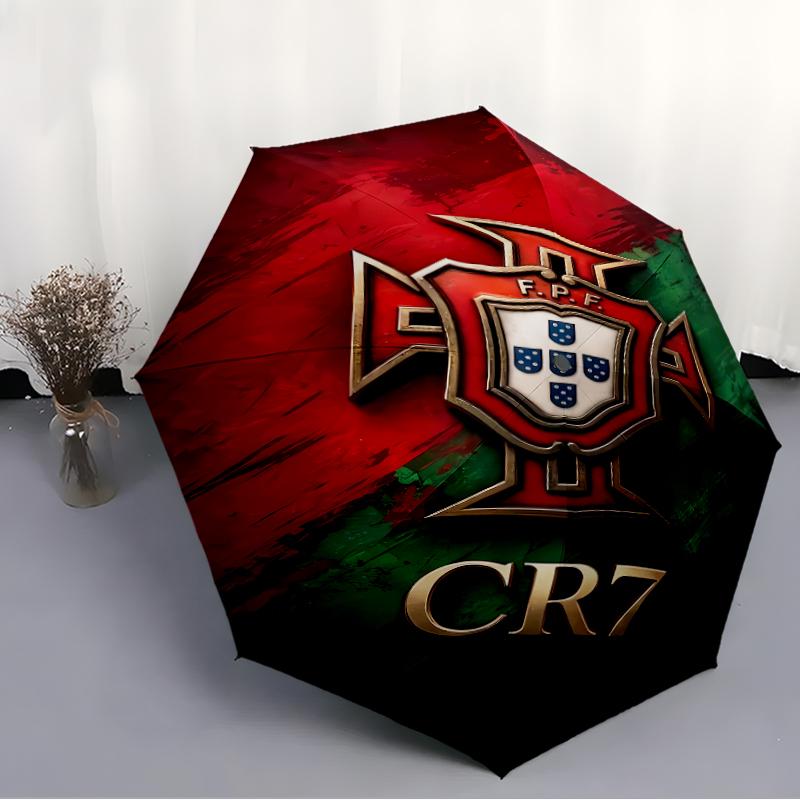 Printed Portugal Football team Folding Umbrella,Outdoor,Leisure,And Travel Umbrella,Durable Umbrella Fabric,Birthday And Holiday Gift