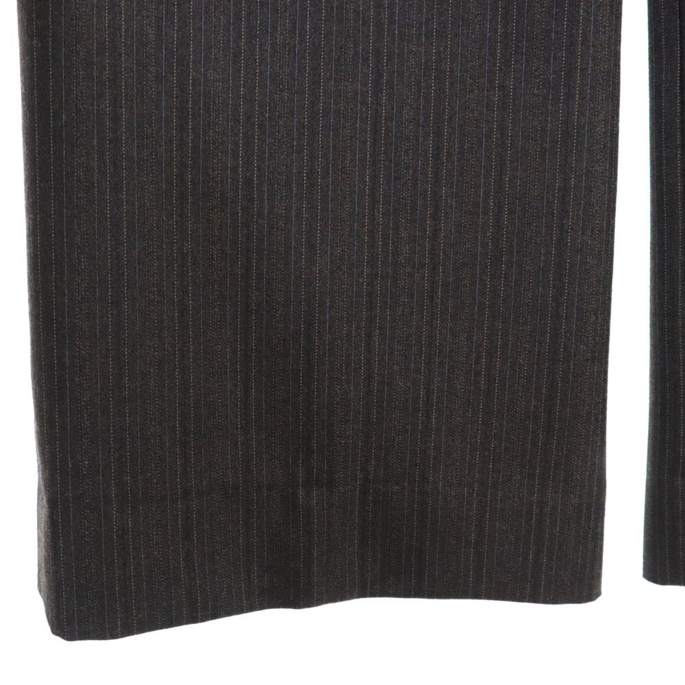 Chloe French Wool Striped Pattern Slacks Pants T36 Brown Women Used