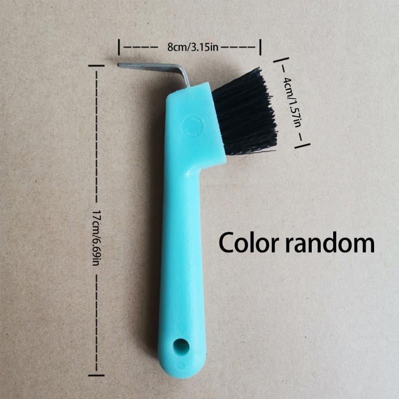 Horse Hoof Pick Brush with Soft Rubber Handle Portable Hoof Pick Horse Stuff Horse Supplies Maintenance Accessories