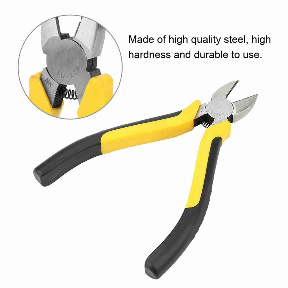 Ergonomic Handle Side Cutting Nippers 6 Inch Cable Cutter Wire Cutter Tool  Electrical Work TU-206