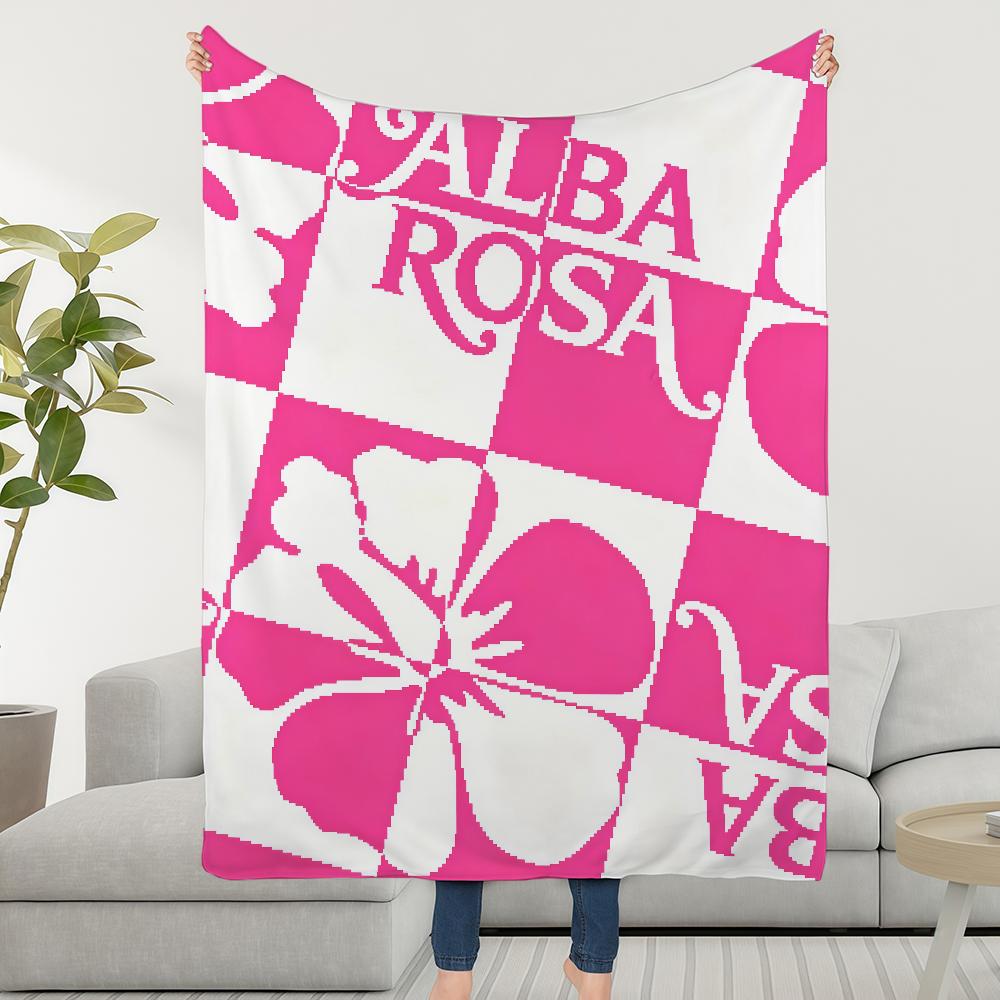 Fashion Print A-AlbaS R-RosaS Blanket Soft Warm Furry Throw Super Kids Toys Bed Sofa Car Cradle