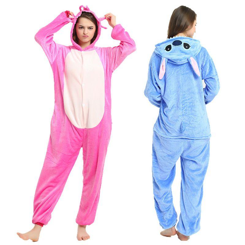 Hooded Flannel Jumpsuits Pajamas Winter Spring Halloween Cosplay Costume