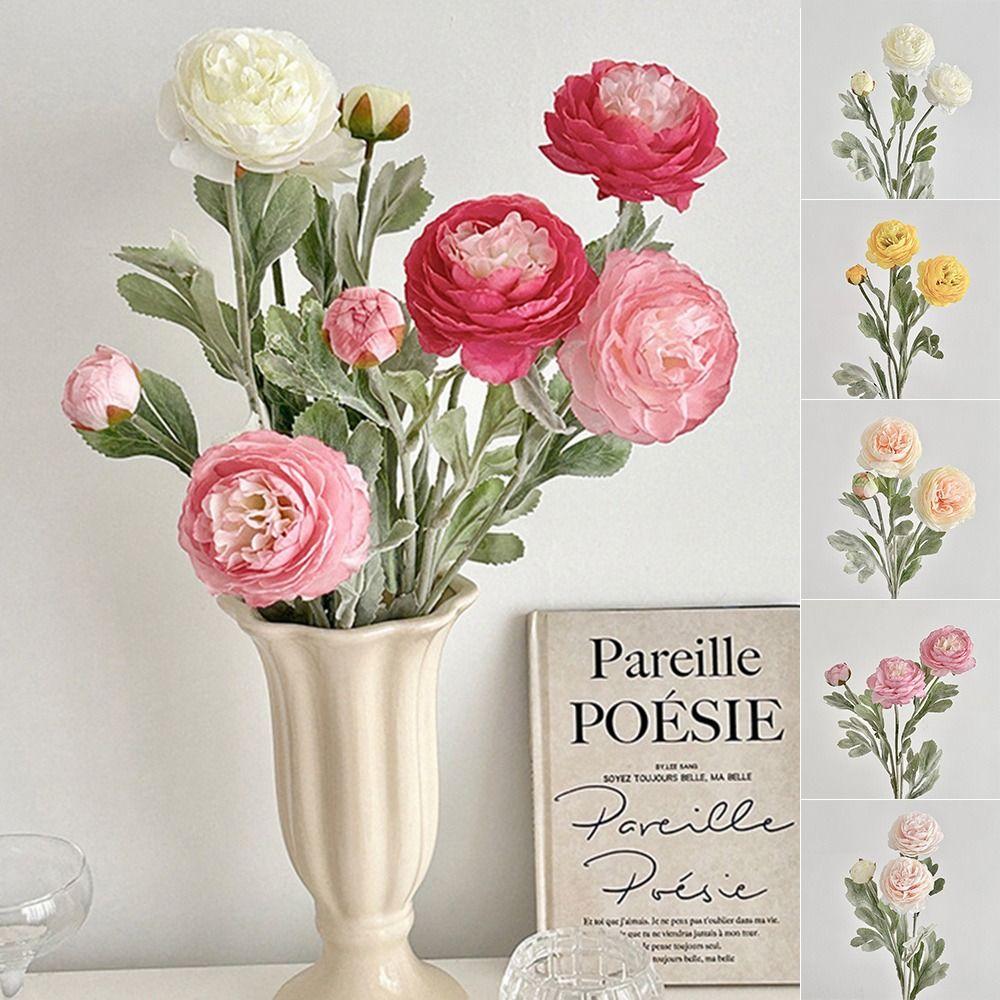 50CM Samtblume Seidenblume 3 Köpfe Kunstblume Hochzeit Zuhause Wohnzimmer Dekoration