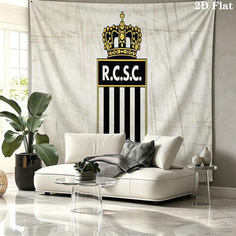 Sporting Charleroi Wall tapestry, aesthetic printed fabric blanket, suitable for bedroom, living room, and home decor.