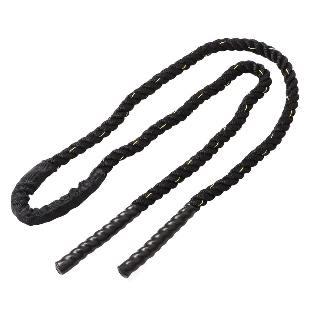 Weighted Jump Ropes 25mmx3m Black Gold Polyester Heavy Skipping Rope for Strength Training Muscle Building