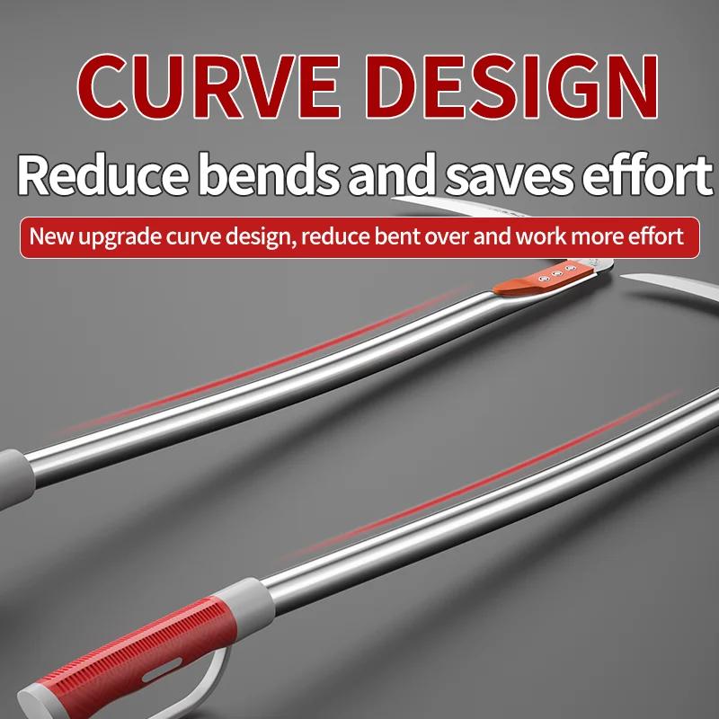 1PCS Manual Grass Sickle – Crack Weeding Tool for Roads, Long-Handle Agricultural Sickle for Grass Cutting and Gardening