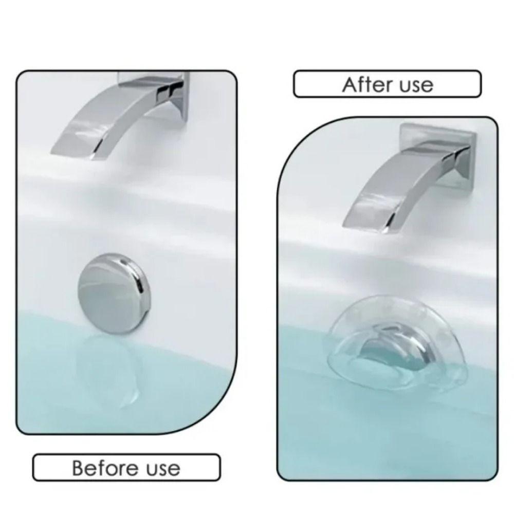 PVC Bath Overflow Drain Cover Transparent Bathroom Accessories New Drainage Cap Bottomless Bathtub