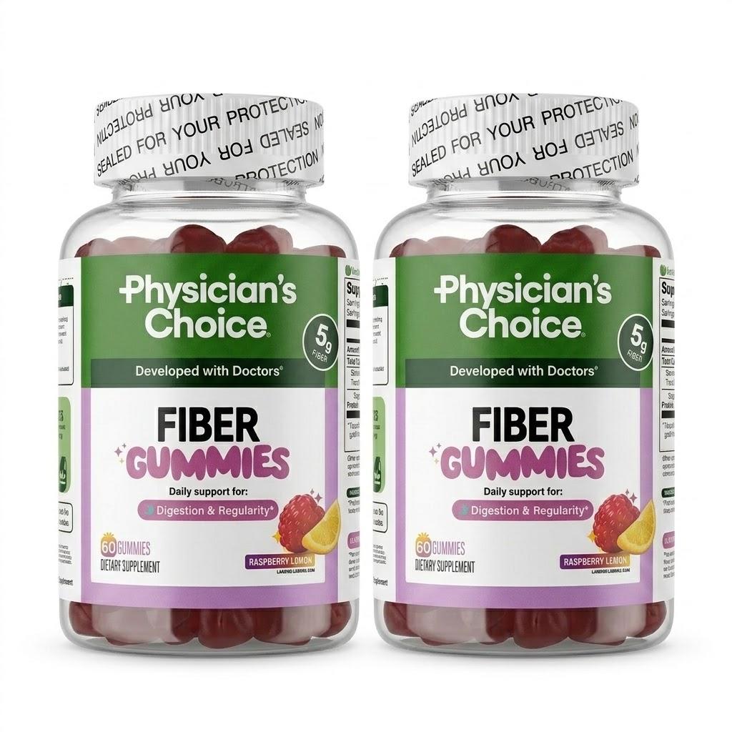 Daily Prebiotic Fiber Gummies - Raspberry Lemon (Sugar-Free)