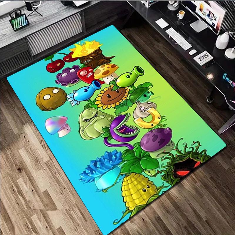 1 Stück Pflanzen V.S. Zombies Teppich - Heimteppich Büro Dekorativer Teppich Für Wohnzimmer Schlafzimmer Fußmatte Boden Teppich Computer Stuhl Bereichsteppich