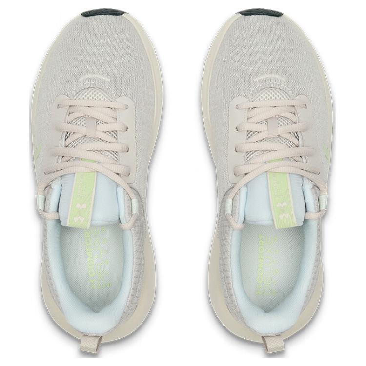 Under Armour Women's Charged Revitalize Breathable Supportive Running Shoes White/Grey/Green 3026683-104