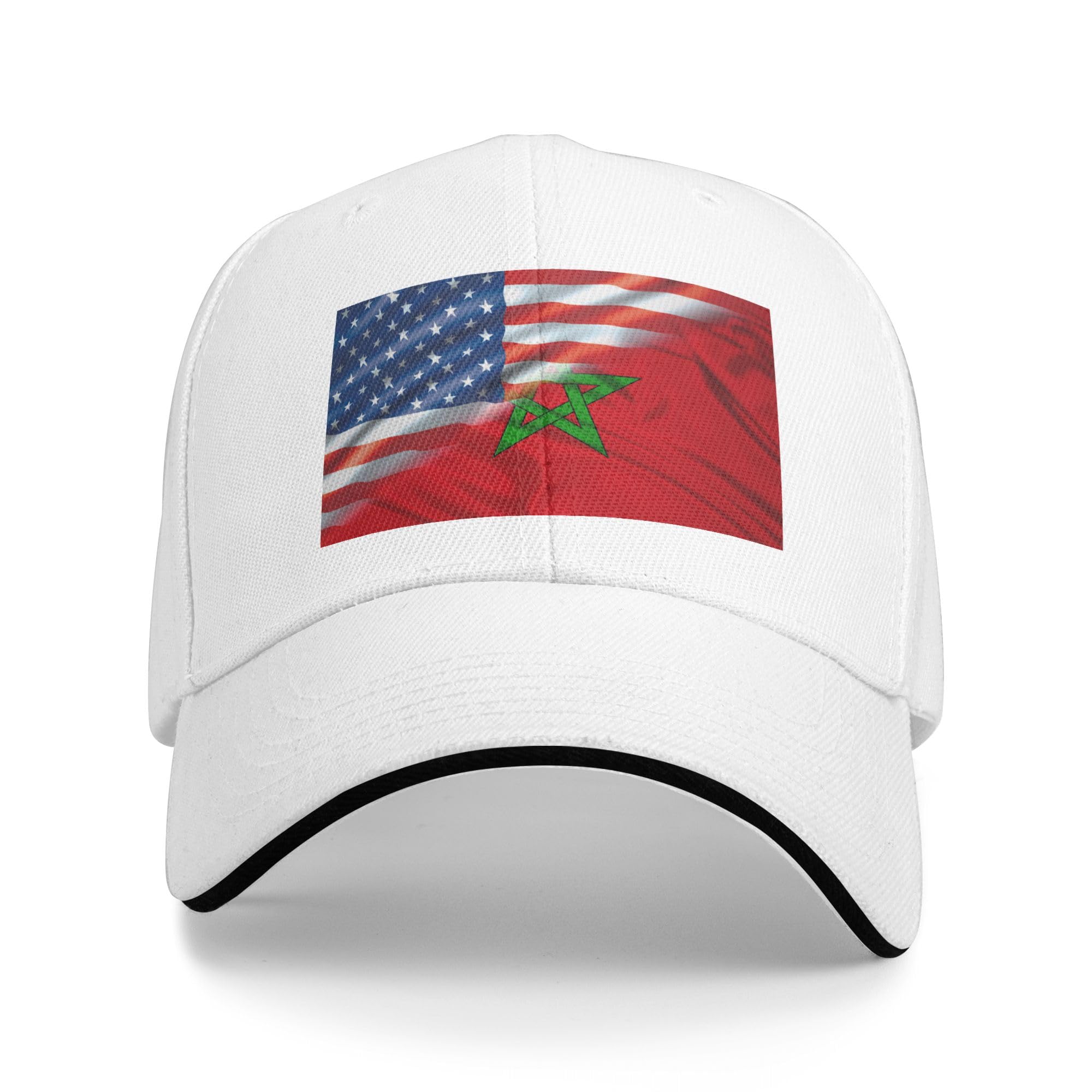

Sandwich Baseball Cap for Men & Women, 3-Layer Contrast Design Adjustable Hat, Lightweight Durable Cap білий