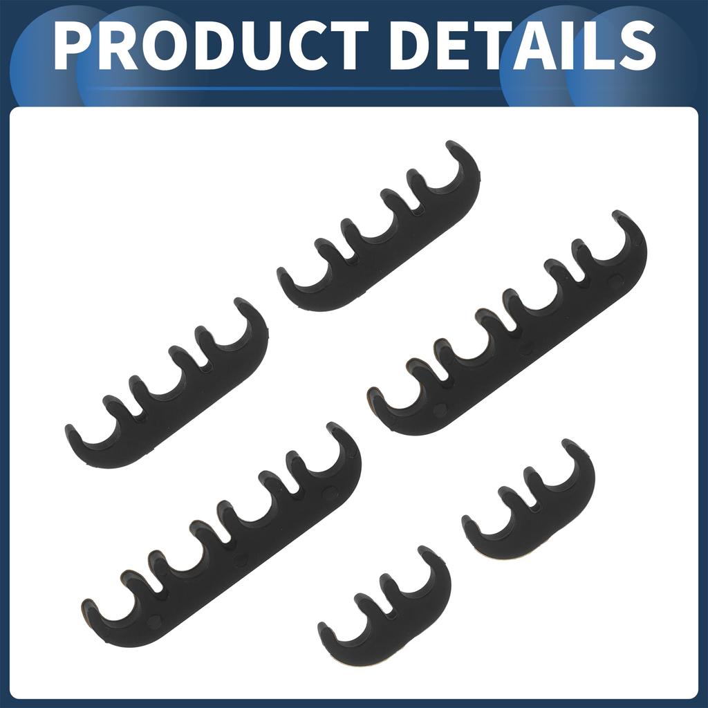 INFINAUTO 6pcs Engine Spark Plug Separator Internal 7mm 8mm Ignition Wire Separator Holder for Chevrolet Ford Plastic Black