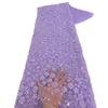 1Yard Luxury African Lace Fabric with Embroidery Flower Glitter High Quality Heavy Sequin French Beaded Lace Fabric for Sewing