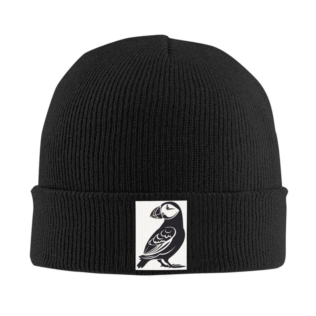 Puffin pták Teplá pletená čepice Módní baret Podzim Zima Venkovní kulichy Čepice pro Unisex dospělé
