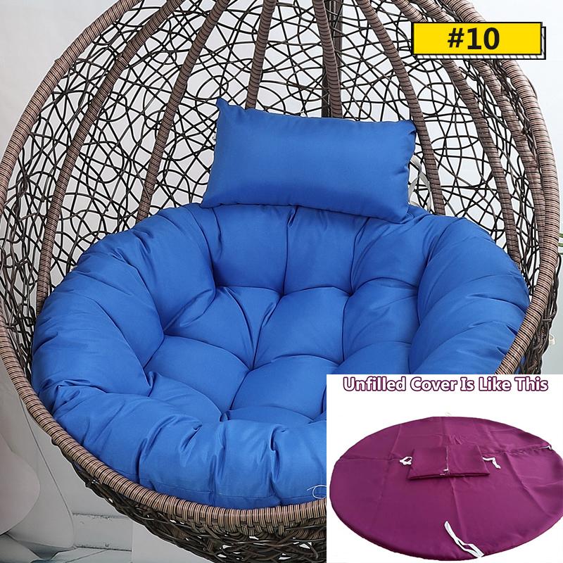 Hanging Swing S/L Unfilled or Filled Egg Basket Seat Chair Cushion Cover (NO Chair)Papasan Round Detachable Pillow Home Patio