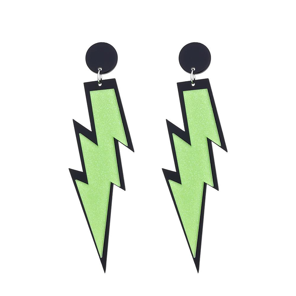 Lightning Earrings Women Colorful Alloy Jewelry Fashion Ornament Decoration