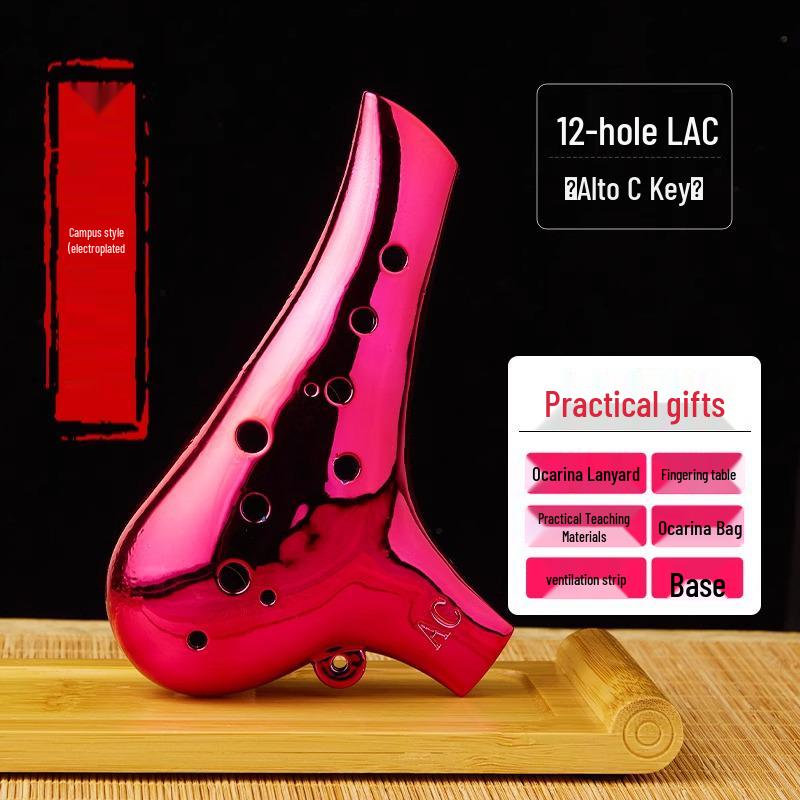 12-Hole Alto AC Ocarina: Stylish Beginner Instrument for Students