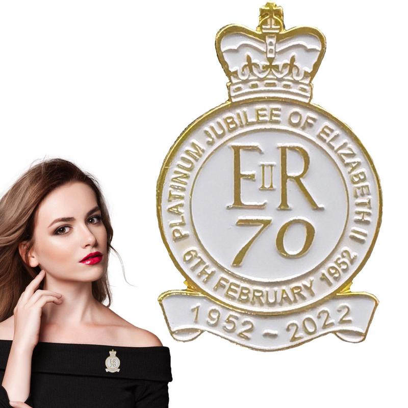 Памятная брошь Королевы Елизаветы II Брошь в честь Королевы Елизаветы II Значок-булавка Брошь Памяти Королевы Великобритании france