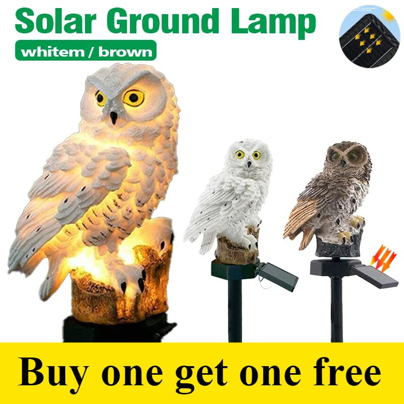 Solar Owl Ground Light LED Outdoor Courtyard Lamp Garden Light Waterproof Stake Light Pathway Decor Solar Patio Ground Lantern