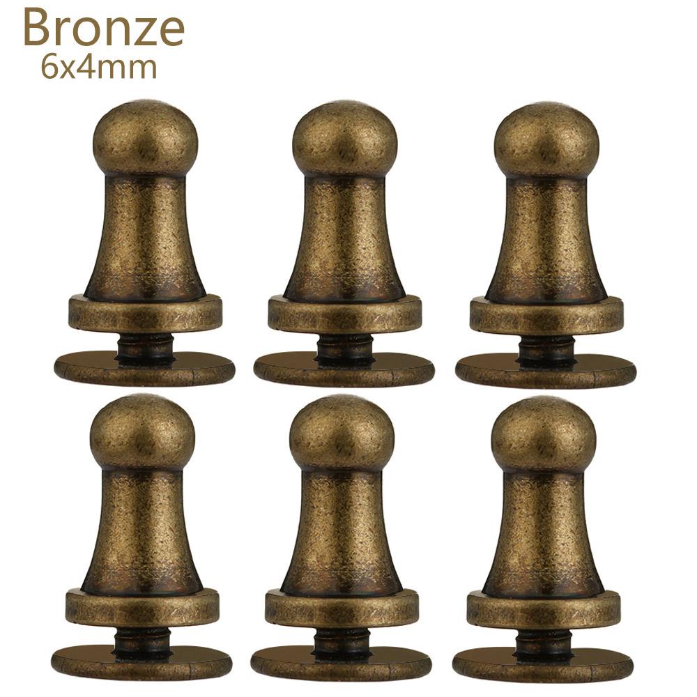 10pcs Round Cloth Button Brass Nail Leather Craft Clothes/Bag/Shoes Garment Rivets Monk Head Screws