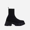 Foreign trade 2025 autumn and winter large size knitted boots thick sole comfortable European beautiful women boots socks boots low tube solid color