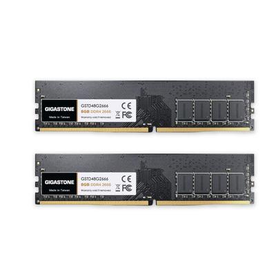 Memória para PC Desktop Gigastone DDR4 8GB x 2 CL19 UDIMM 288 Pinos Módulo de Memória Não-Bufferizado Upgrade de RAM para PC Desktop (16 GB) DDR4-2666MHz PC4-21300 1.2V