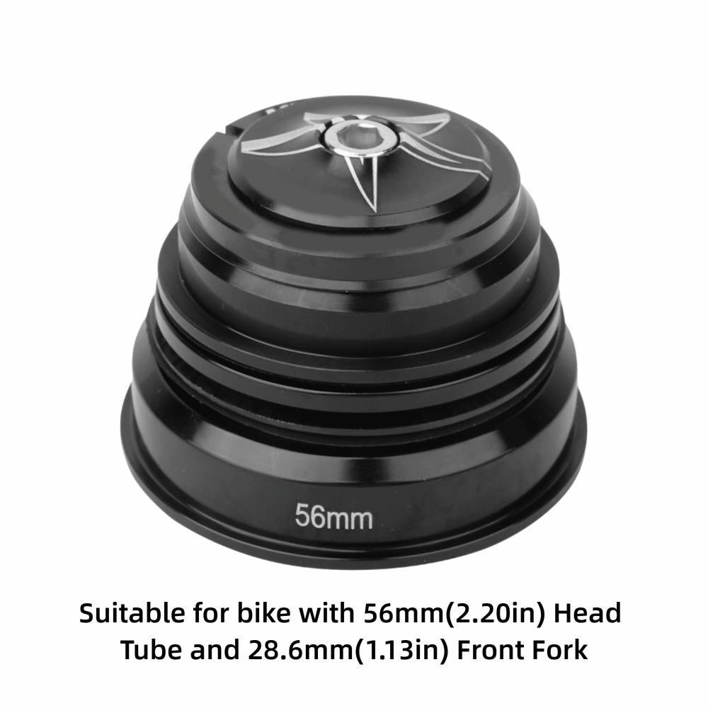 Aluminium Alloy Front Fork Stem Headset 44mm-56mm Easy Installation Bicycle Headset Headset Replacement Bicycle Accessory