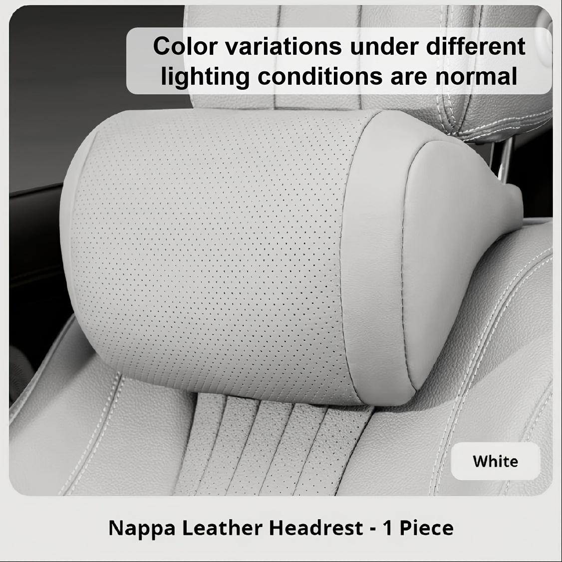 

1pc Luxury Car Headrest Pillow - Ultra-Soft Breathable Design with Pressure Relief, Neck Support & Contoured Ergonomic, Fit for Most Vehicles белый