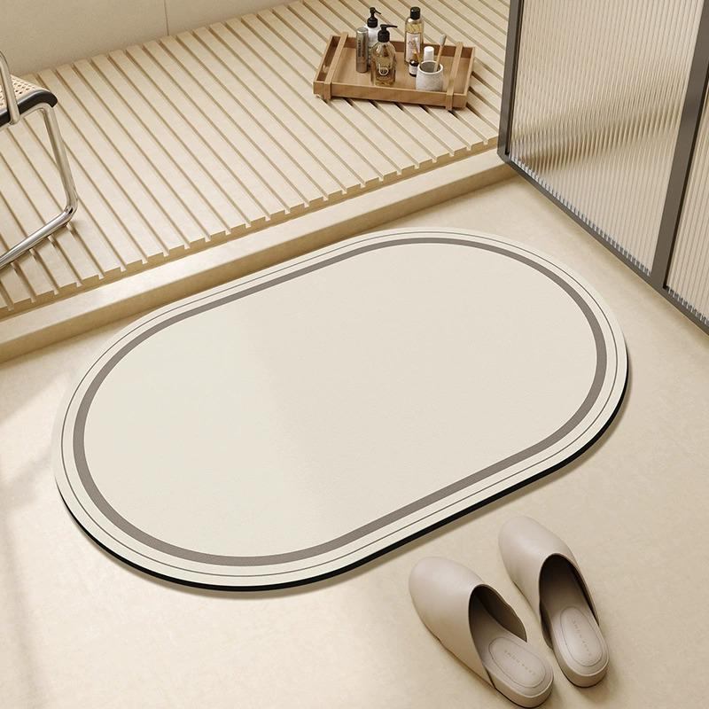 Wabi-Sabi Diatom Mud Bathroom Mats: Absorbent, Quick-Drying, Non-Slip, Dirt & Wear-Resistant.