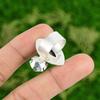 Natural African Amethyst Gemstone Stackable Flower Ring Size 6.75 925 Silver