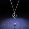 Chao Xiaobai 925 Sterling Silver Magic Wand Fairy Star Necklace - Women's Luxurious Diamond-Encrusted Clavicle Chain.