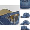 Adjustable Denim Baseball Cap With Infinite Symbol Elements For Four Seasons