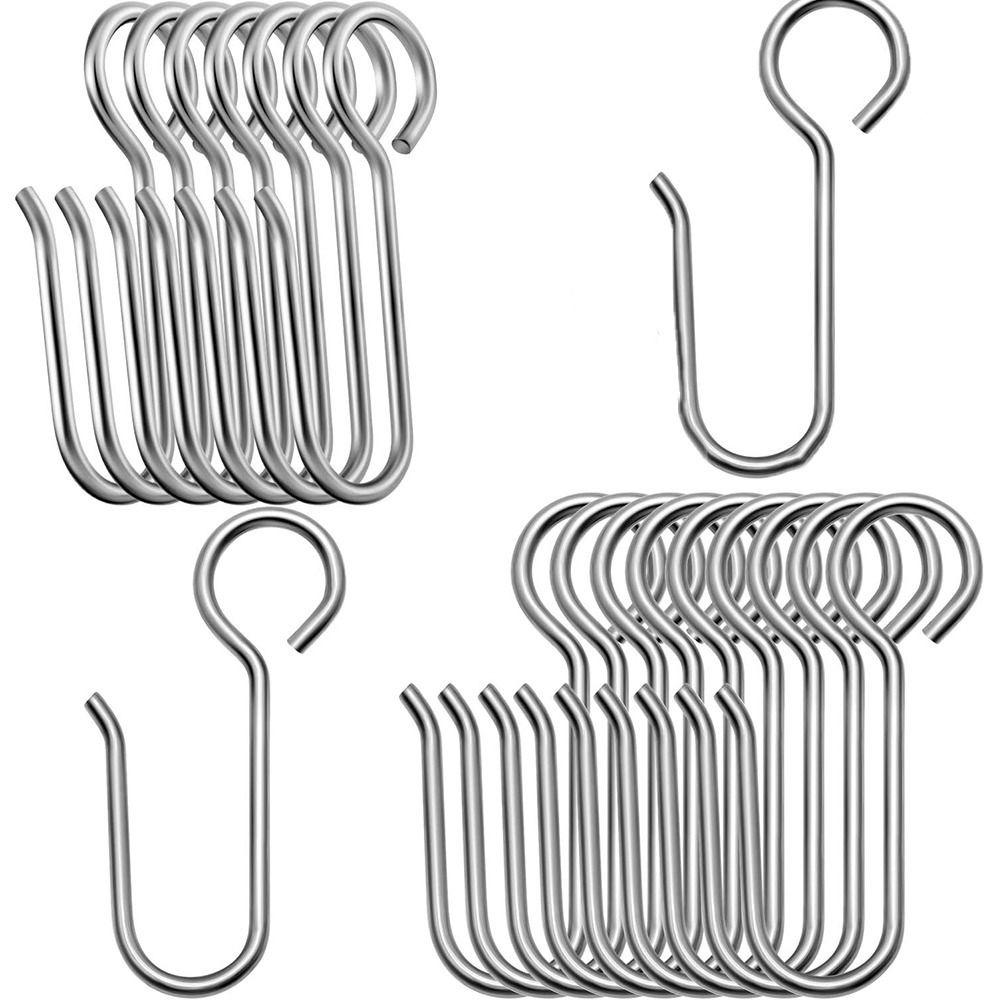 20 ks Stropní háčky na závěsy, Drapérie, Věšák na sprchový závěs, Nový háček s kolíčkem