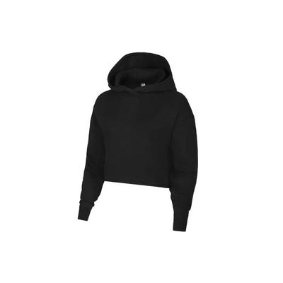 Yoga Luxe Cropped Langarm-Hoodie Damen Oberteile Schwarz DM6982-010